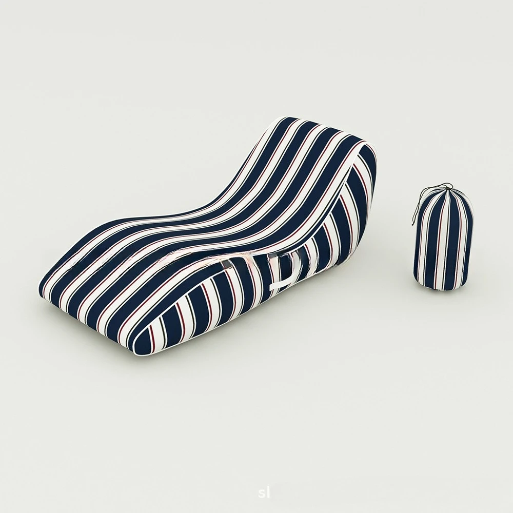 PVC inflatable S-type cloth cover recliner removable machine washable non-fading anti-UV swimming pool floating mat