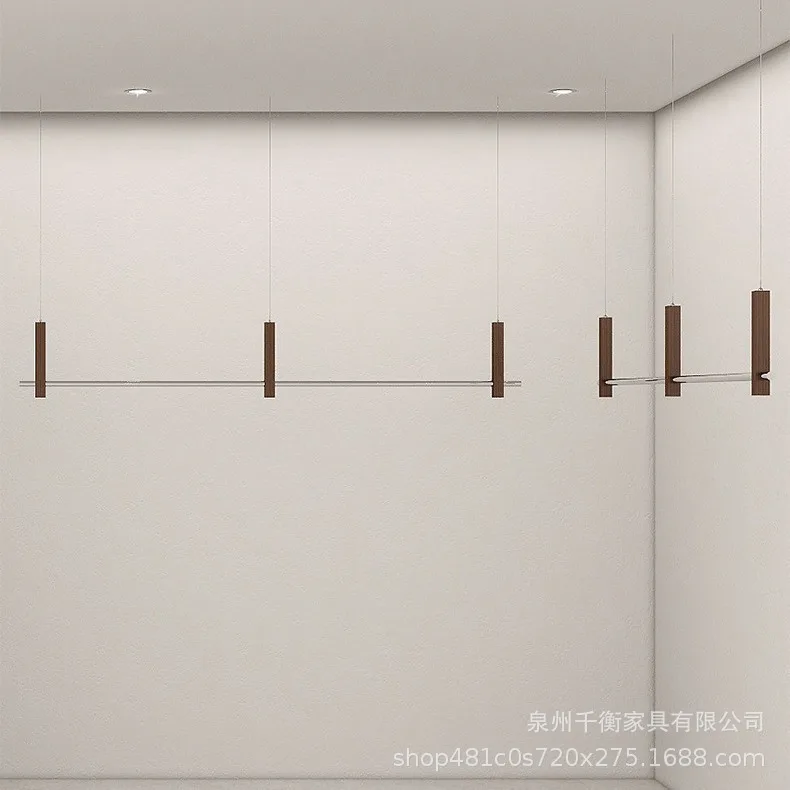 Stainless steel walnut hanging hanger women's clothing store ceiling hanging hanger wire rope display rack clothing store displa