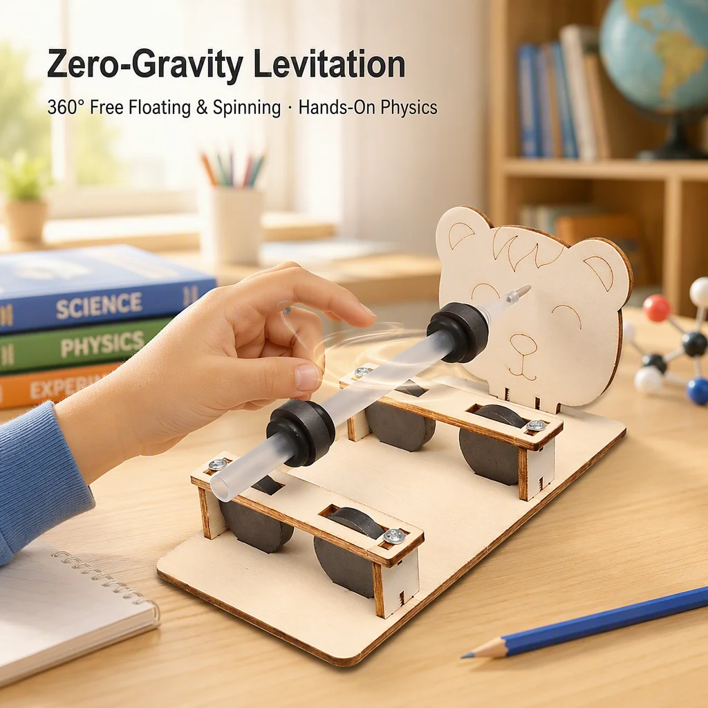 DIY Magnetic Levitation Pen Science Experiment Kit Kids Handmade Assembly Model Primary Students Magnet Physics STEM Education