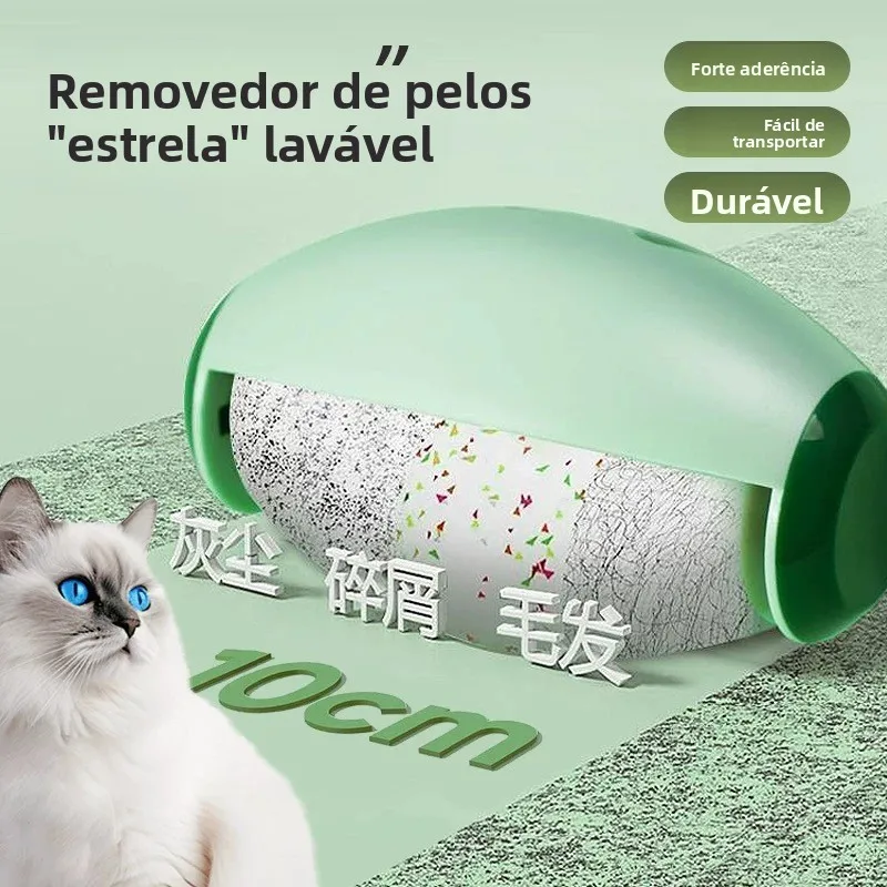 洗える強力ペットヘアリムーバーローラー、衣類用粘着ローラーブラシ、ペットの毛やほこり除去用