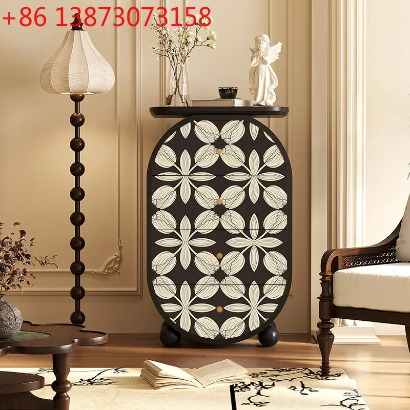 

Medieval simple solid wood French retro custom tray homestay locker