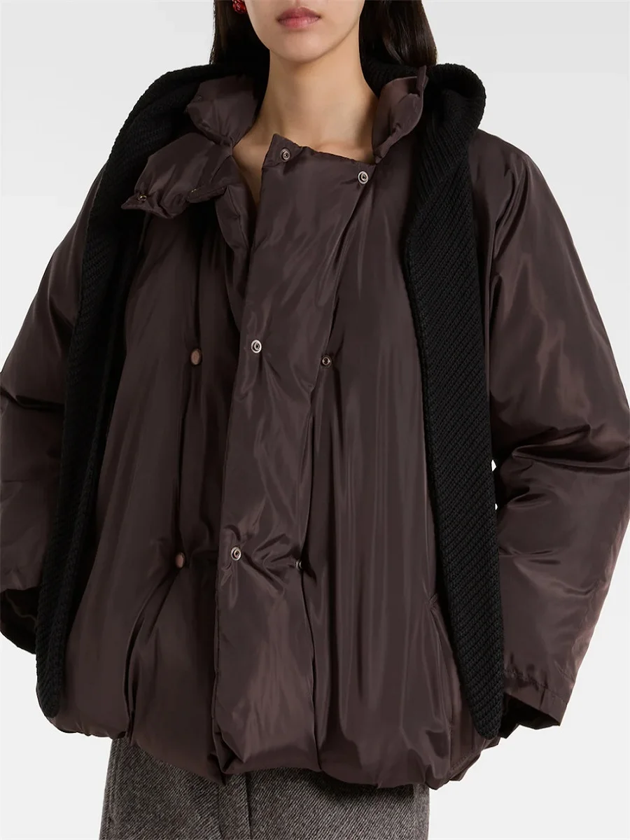 2026 Winter-Damen-Daunenjacke mit Schal, verdickt und warm, Damen-Daunenmantel, Y2K New Fashion Vielseitiger Oberbekleidungs-BH