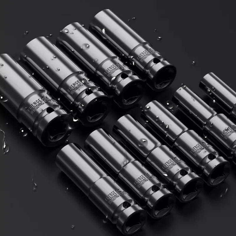 1/2Inch Drive 6-Point Impact Socket Set 10-20 pcs/set 8-32mm Metric Sizes Carbon Steel Impact Socket Set with Hard Storage Box