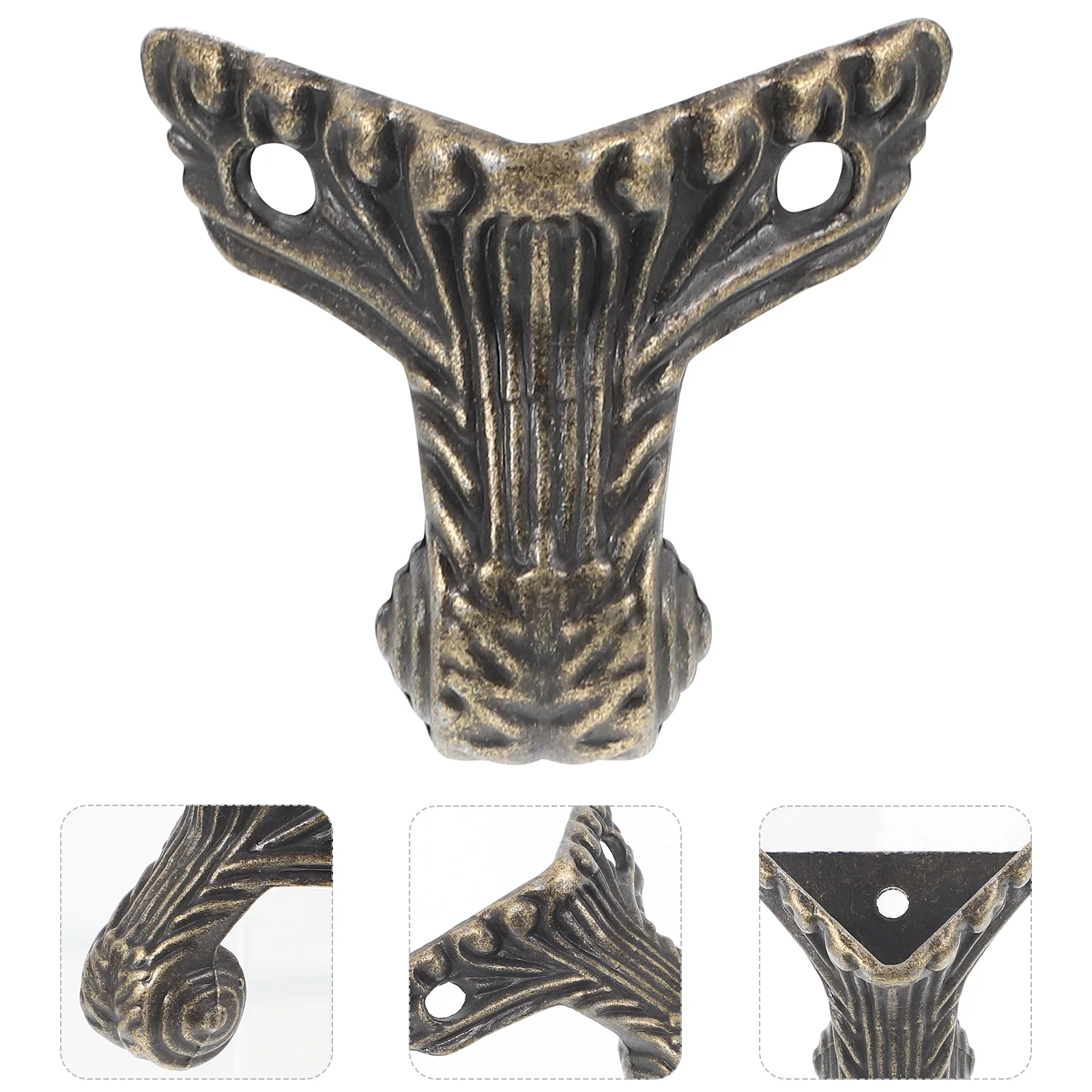 

8 Pcs Vintage Furniture Legs Decorative Feet Zinc Alloy 3 13x3 62 Brass Finish Sturdy Support Wooden Box Legs Jewelry