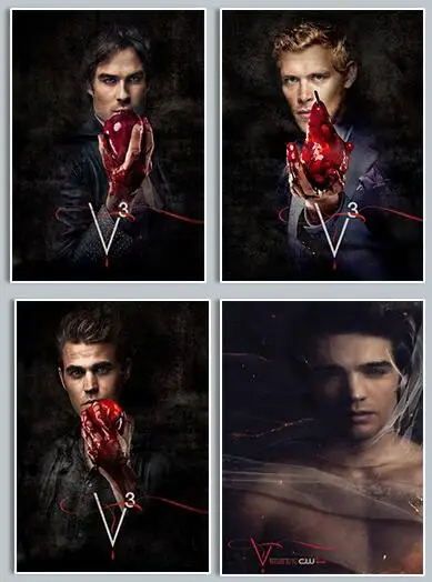 

The Vampire Diaries Classic Movie TV Print Art Canvas Poster For Living Room Decor Home Wall Picture