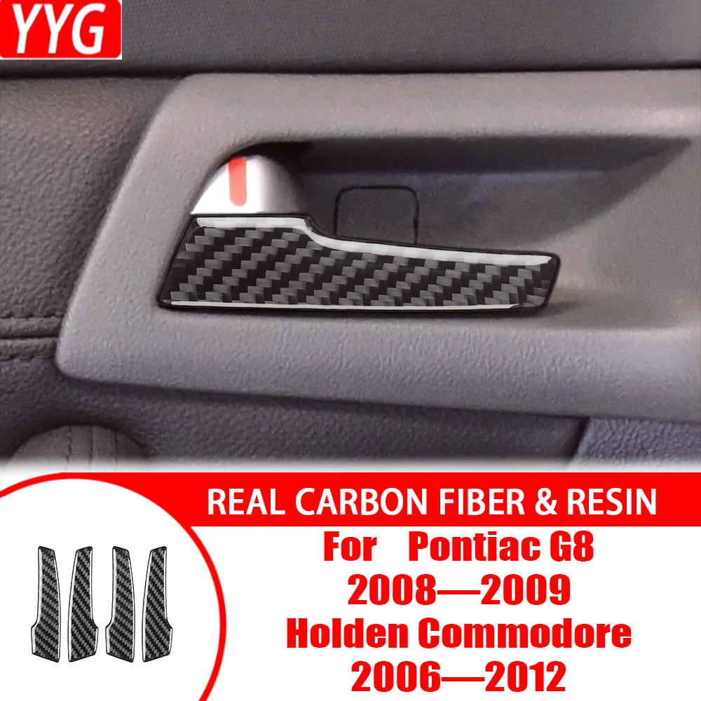For Pontiac G8 08—09 For Holden Commodore 06—12 Carbon Fiber Car Accessories Inner Door Handle Puller Panel Cover Trim Sticker - view 2