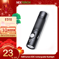 Nextorch 4Tool ED10, EDC LED Flashlight, 1400 Lumens High Performance Type-C Rechargeable Torch Light for Outdoor, Camping