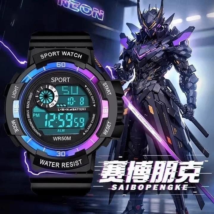 メンズ腕時計デジタルスポーツ電子時計多機能発光目覚まし時計メンズスポーツウォッチ時計電子時計ギフト