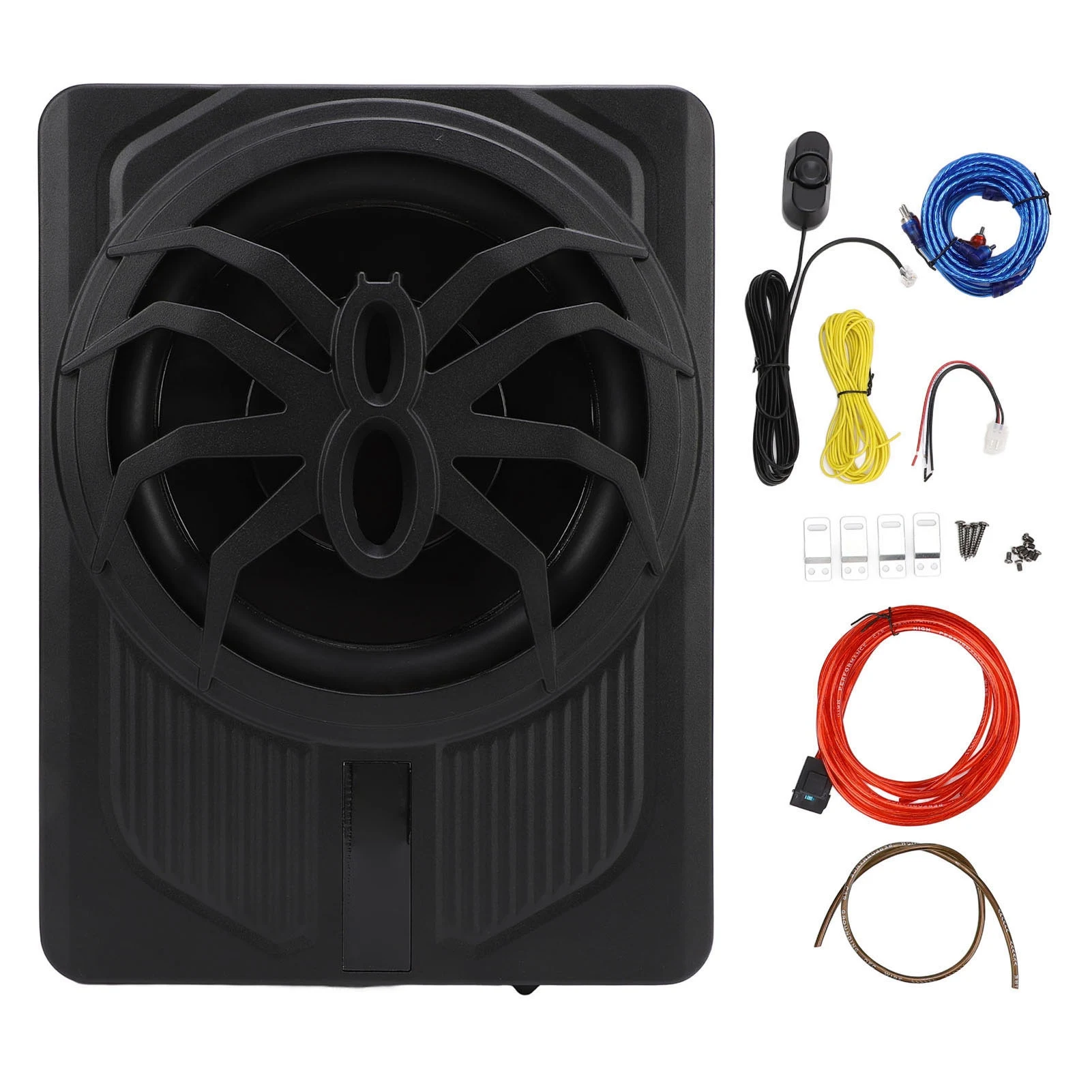 Under Seat Subwoofer Slim Powered Subwoofer LED  Light Built in Amp  Performance Cool Look 10in for Trucks