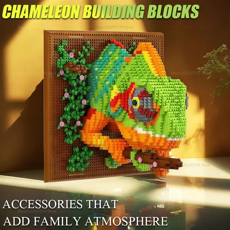 

2025 Chameleon Wall Art 3D Puzzle Living Room Decor Gecko Animal Creative Painting Puzzle Gift Small Toy Home Decoration DIY Toy