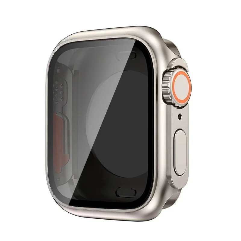 Szkło ochronne + etui do Apple Watch 45 mm 41 mm 42 mm 46 mm Wodoodporne etui hartowane do IWatch 10 8 7 6 5 4 SE 9