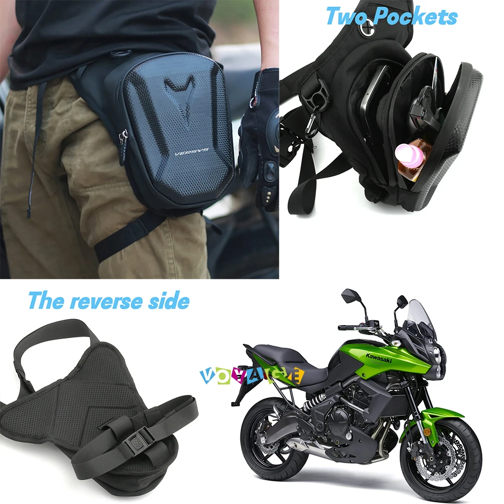 متعددة الوظائف الخصر حزمة لكاواساكي VERSYS 1000 650 cc Versy الفخذ حقيبة بحزام دراجة نارية مقاوم للماء الساق الجانب حقيبة الملحقات