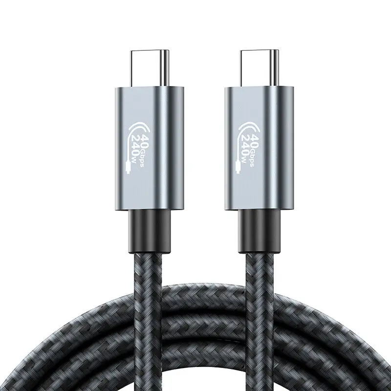 USB4 Cable 240W Fast Charging 40Gbps Data Transfer Thunderbolt 4 Compatible 5K 60Hz Video Output for MacBook Pro Laptop