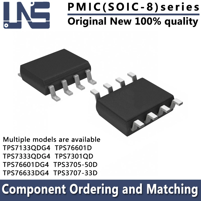 

1PCS TPS7301QD TPS76601D TPS3705-50D TPS3707-33D TPS7133QDG4 TPS7333QDG4 TPS76601DG4 TPS76633DG4 SOIC-8 3.90mm PMIC