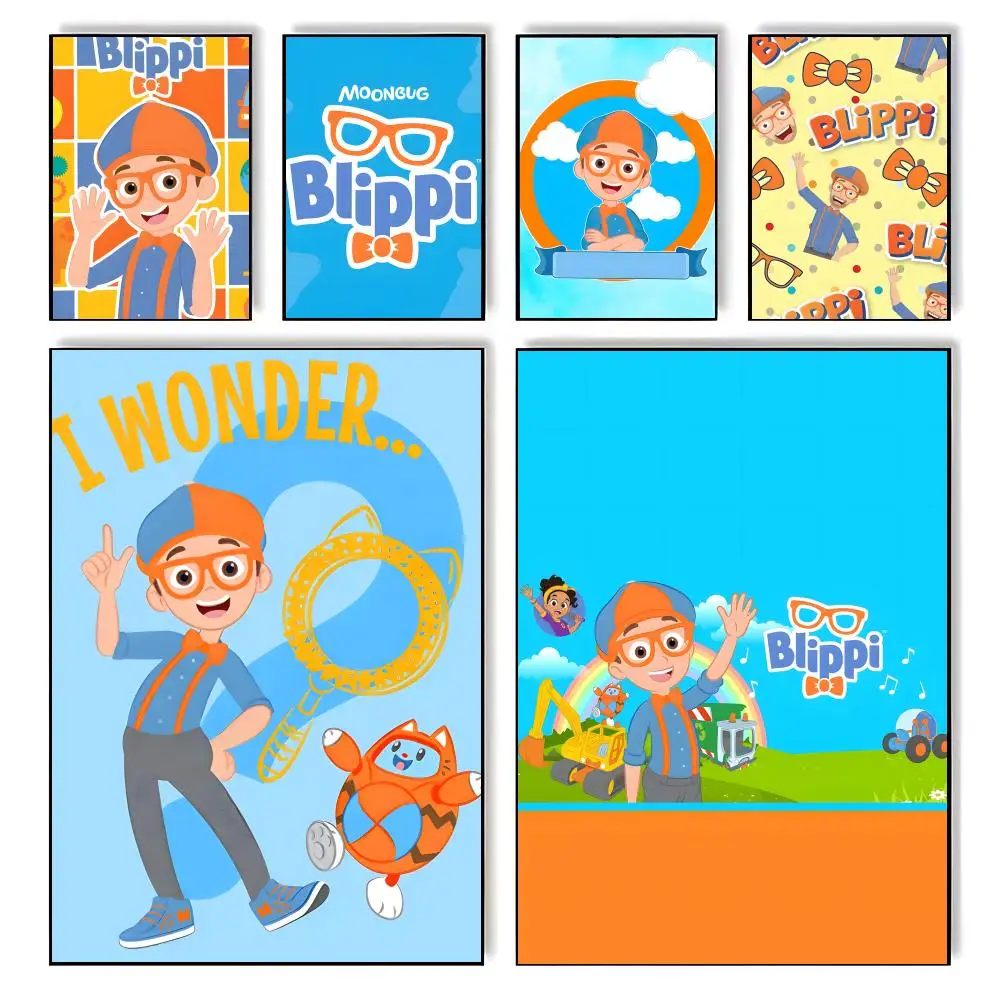 Kinder B-BlippiS Poster, selbstklebend, stilvoller Kunstdruck, Poster, Wanddekoration, Heimdekoration