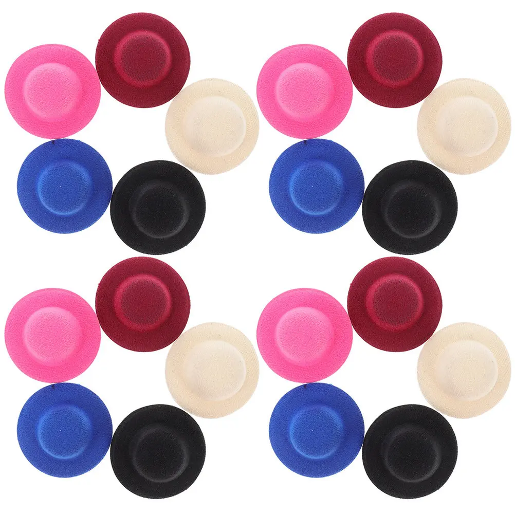 20pcs Mini Dome Hat Decorations for DIY Crafts, Classroom & Party Decoration, Small Cloth Cap Ornaments