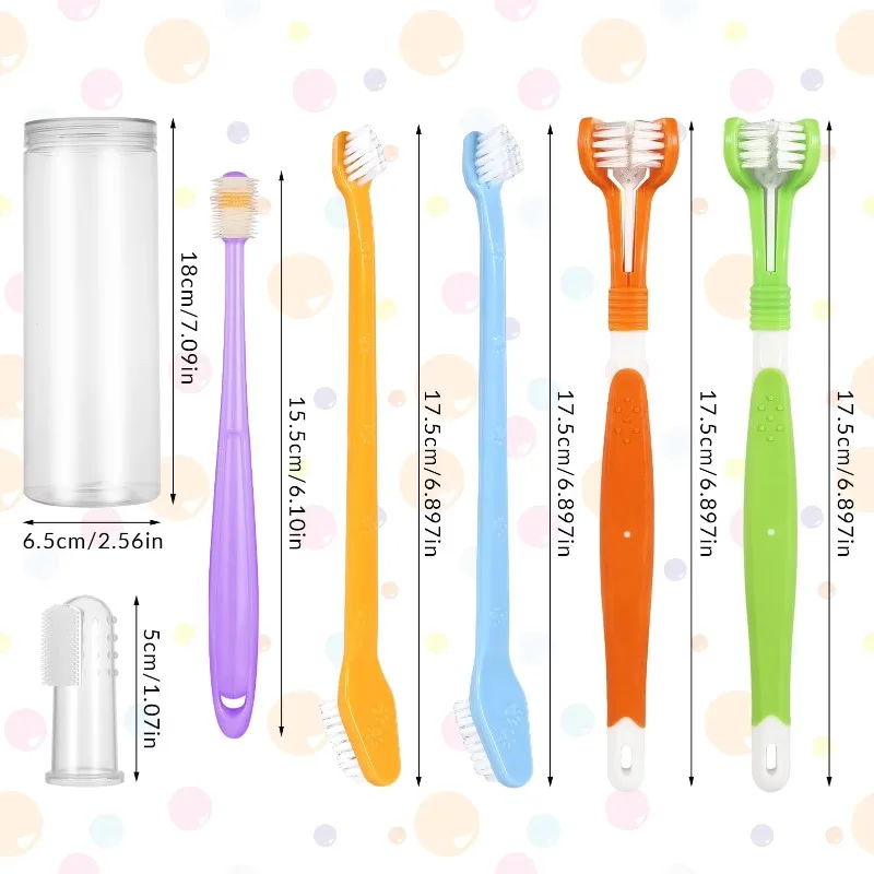Multiple Combinations Dog Finger Toothbrush Puppy Toothbrush Cleaning Kit for Small Dog