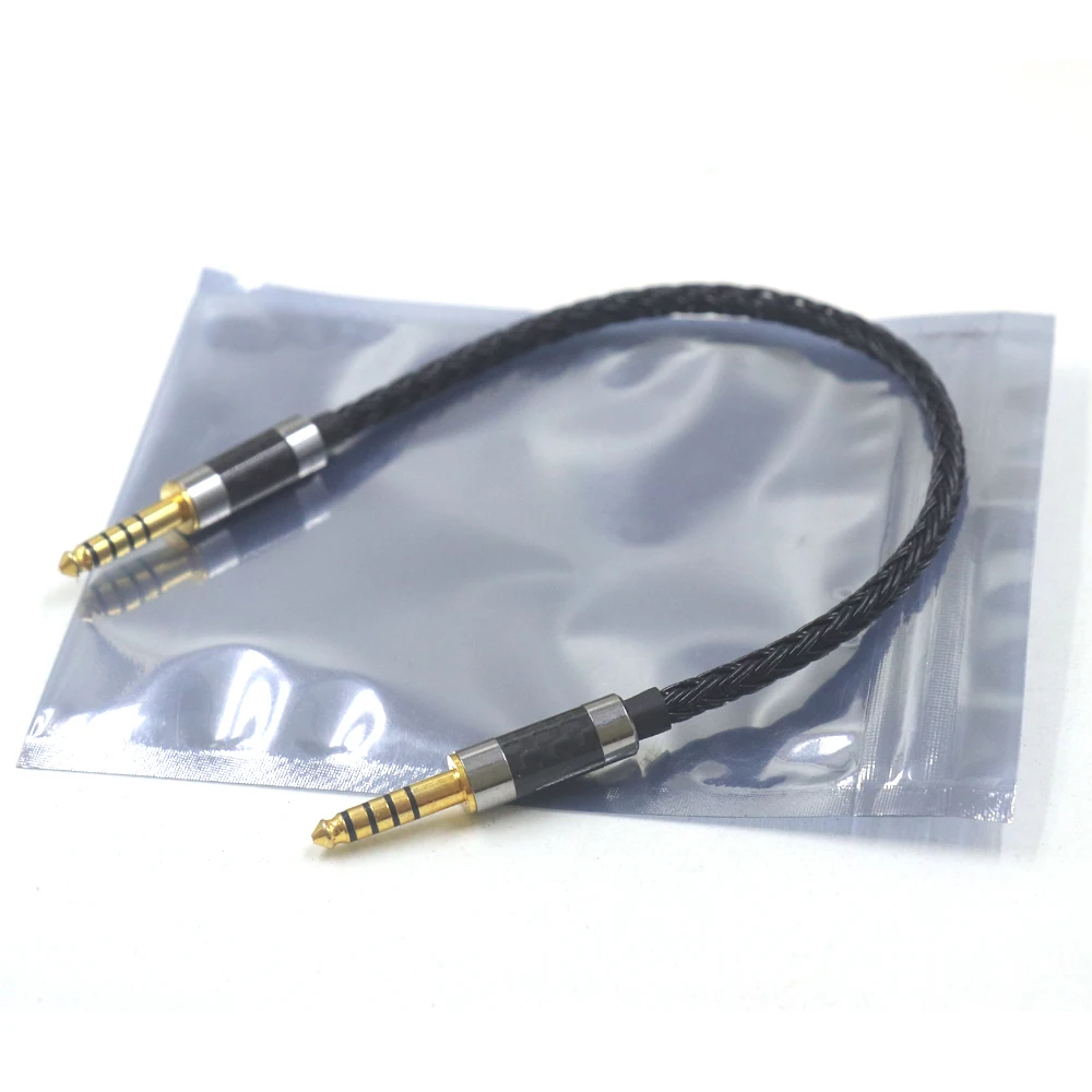 

Black 16 Core 4.4mm Balanced Male to 4.4mm Balanced Male Audio Adapter Cable 4.4 Male to Male