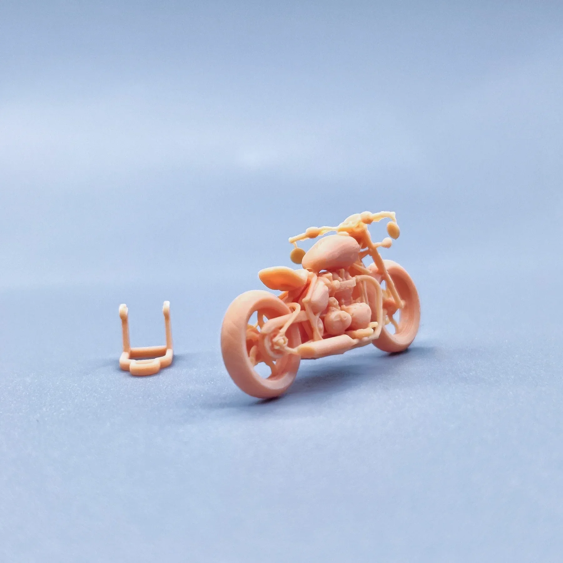 1/64 1/43 피규어 체중계 모델, 송진 오토바이 Bobber 2017 무채색 미니어처 디오라마, 손으로 그린 V134