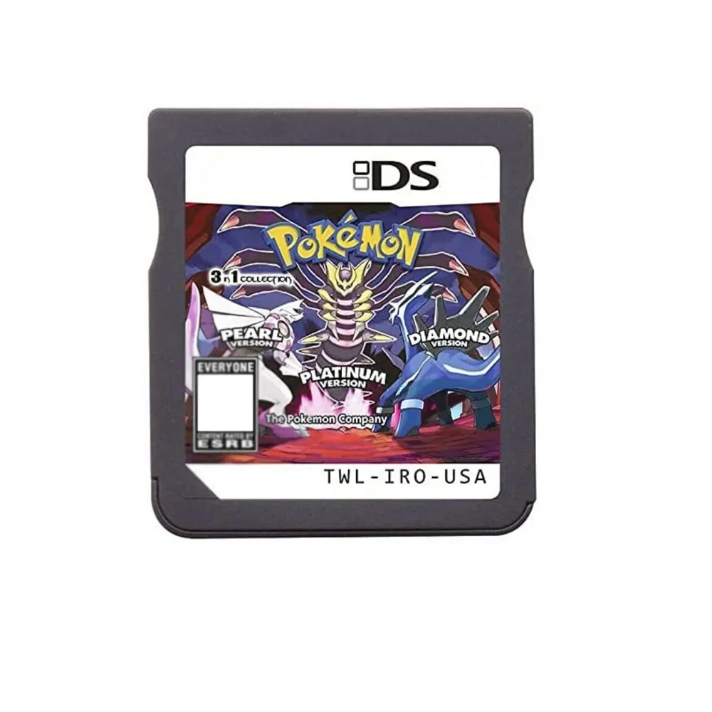 DS Video Game Cartridge (R4 Memory Card Version) Pokemon HeartGold SoulSilver Black White for NDS/2DS/3DS/NDSL