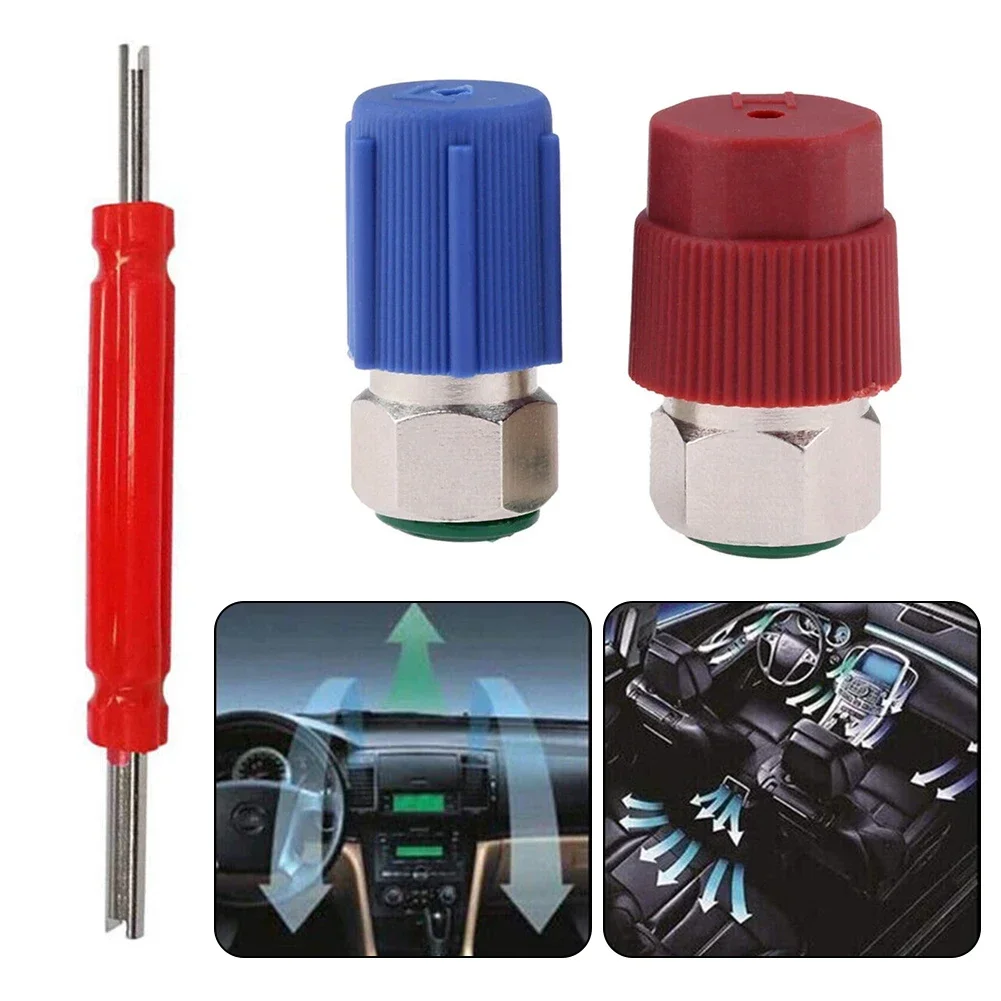 Adattatore Retrofit Kit di conversione aria condizionata da R12 a R134a con strumento di rimozione 1x 1/4 SAE Collegamento ad alta pressione per R134