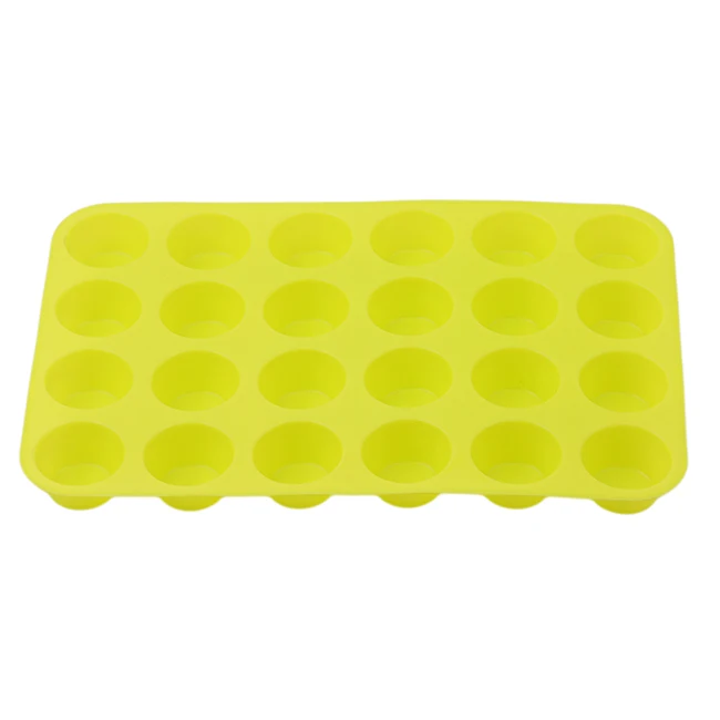 24-Hole Cake Mold Silicone Soap Cookies Cupcake Bakeware Pan Tray Mould Home Mini Muffin Cup 3D Non-stick Jelly&Candy Mold image 3
