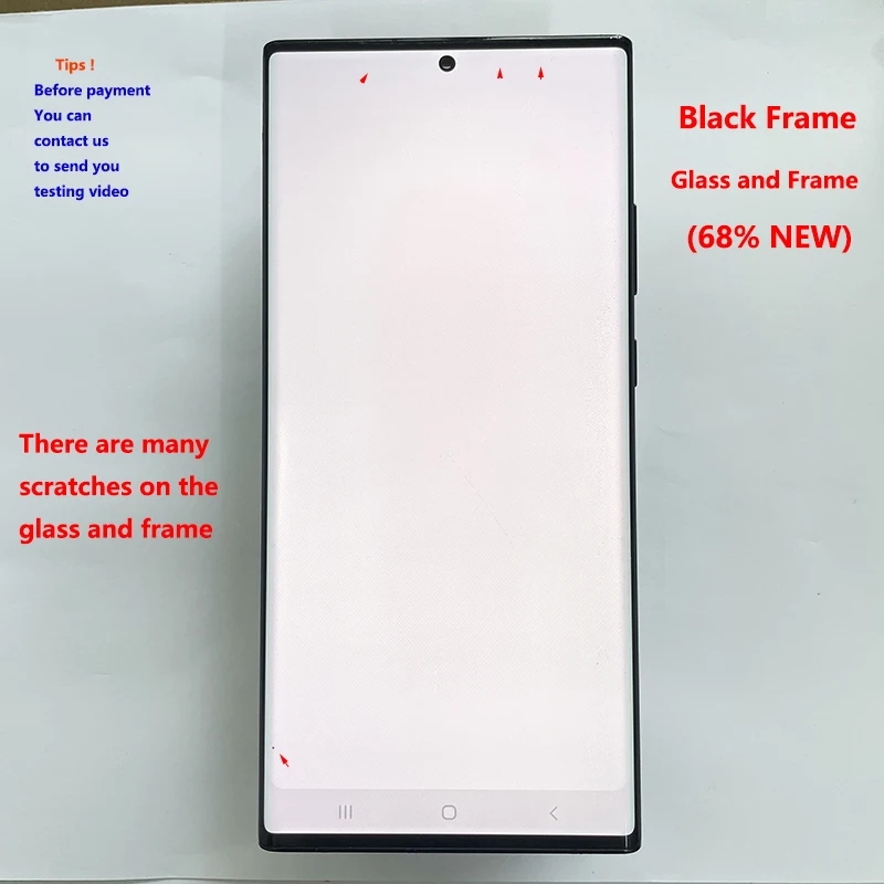 NONE Mit Dot Line LCD für Samsung Note 20 Ultra 5G N985 N986F N986B LCD Display Touch Screen mit Mängel Bildschirm ersetzen 6