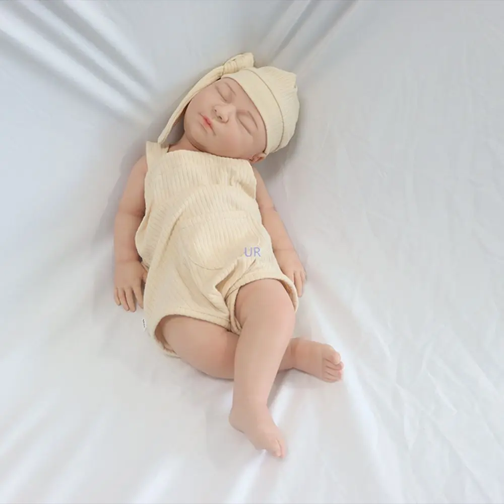22" volledige zachte siliconen herboren pop wasbaar geschilderd zichtbare aderen flexibele pasgeboren baby meisje verjaardagscadeau collectie