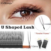 CoMango U-shaped YY Eyelash Extension C/D Premium PBT U Sahpe YY Lashes Ultra Soft Featherlight False Mink Eyelashes