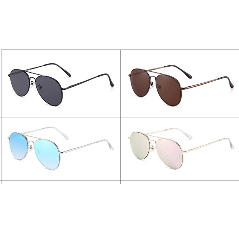 TOYEARN Vintage Oversized Pilot Sunglasses Women For Men Fashion Brand Designer Metal Frame Trending Mirror Sun Glasses UV400