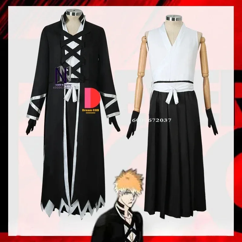 CyBLEACH Anime Kurosaki Lchigo Kostum Cosplay Pesta Penting Cosplay Manga Jepang Ramah Budget Desain Eksklusif Halloween