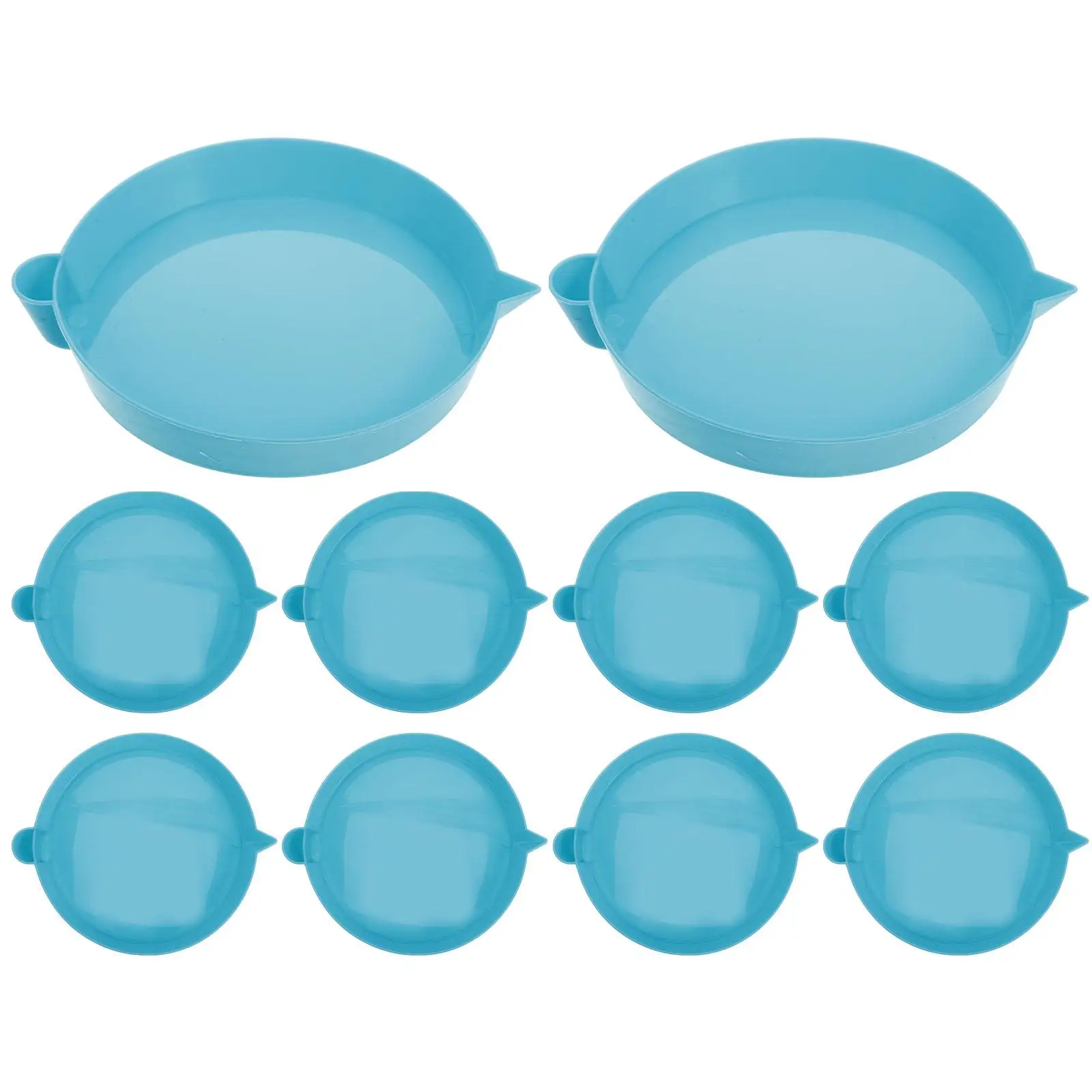 10 Pcs Bubble Disc 9 8CM Round Tray Plastic Planter Trays Birthday Party Favors Bubble W Set Solution Refill Blow Games