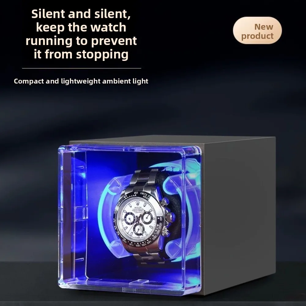 Automatic Watch Winder Antimagnetic Mute Watches Storage Box Luxury Transparent Plastic Display Boxes Watchs Organizer Supplies