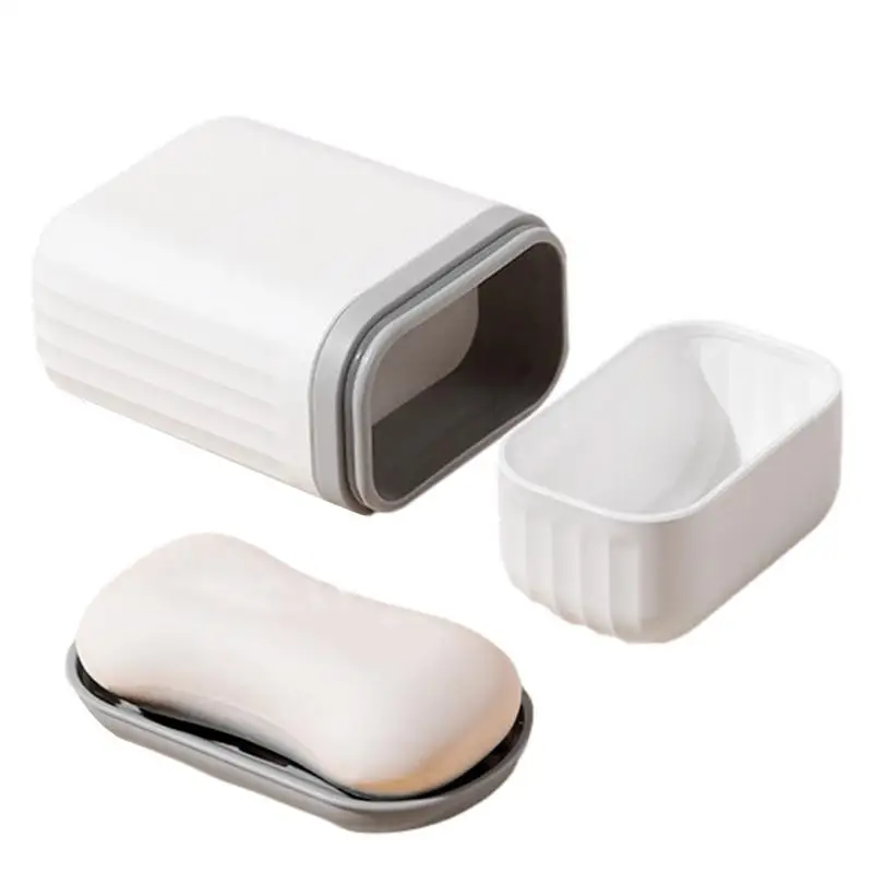 Mini Soap Dish Leakproof Portable Multifunctional Waterproof Soap Bar Holder Cases For Travel Shower Small Soap Dish Accessories