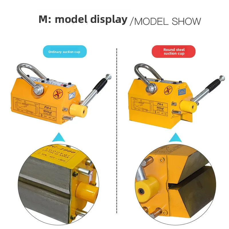 

3 Ton 2.5X Suction Permanent Magnetic Lifter - Heavy-Duty Steel Lifting Magnet