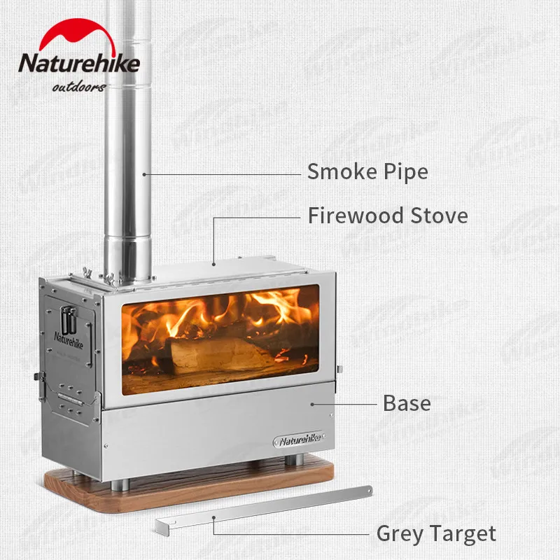 Naturehike Outdoor Portable Desktop Firewood Stove Thickening Stainless Steel Heating Warm Oneself Picnic Camping Charcoal Stove