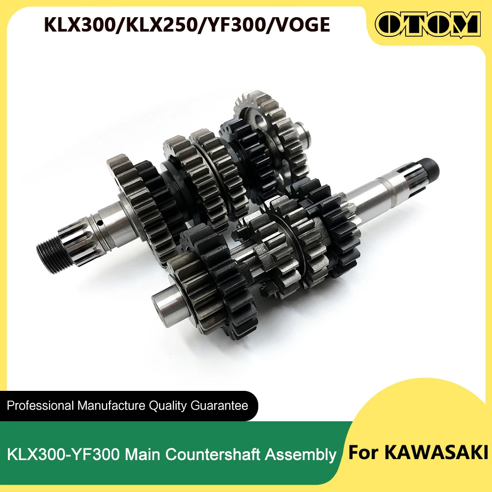 OTOM KLX300 YF300 Motorcycle Main Shaft Countershaft Assembly Transmission Gearbox For KAWASAKI KLX250 LONCIN CR6 VOGE 300CR6