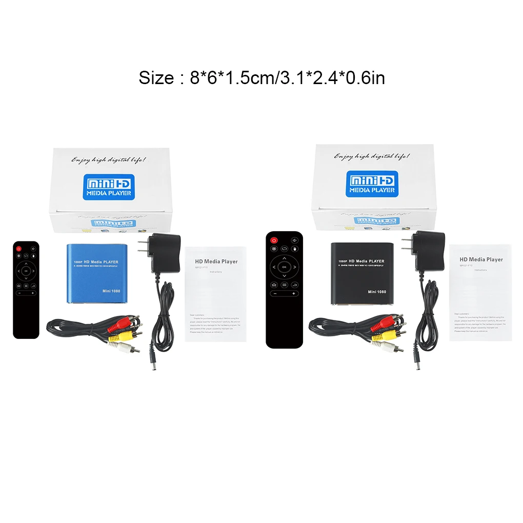 Mini Full HD Media Player Support SD Card USB Disk 1080P Autoplay Video Photo Music MP4 MP3 Multi-Media HDD Advertising Player