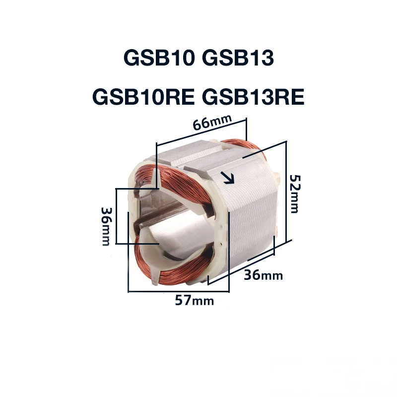 Armadura para Bosch, Broca De Mão Genuína, Broca De Impacto, Rotor, Substituição De Estator De Âncora, 4 Dentes, AC220-230V, GSB13RE GSB600RE