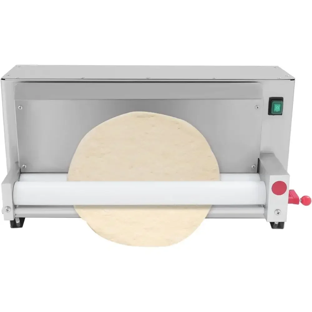

Pizza Dough Roller Sheeter, 3-18" Automatic Commercial Dough Roller Sheeter, Adjustable Thickn0.04-0.22In or Noodle Pizza Bread