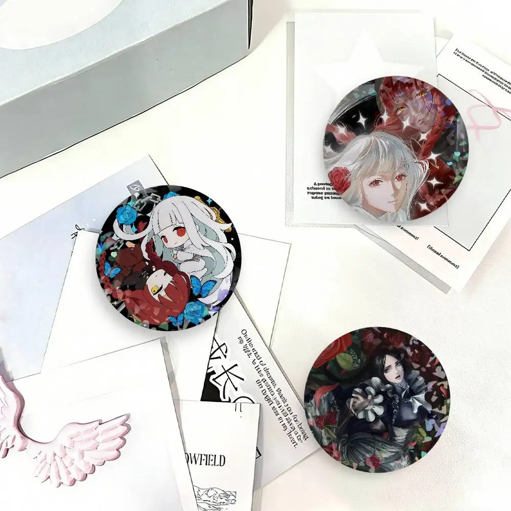 Broches criativos com emblema a laser do jogo The H-house In Fata Morgana, acessórios para mochilas, são ótimos presentes para amigos e crianças.