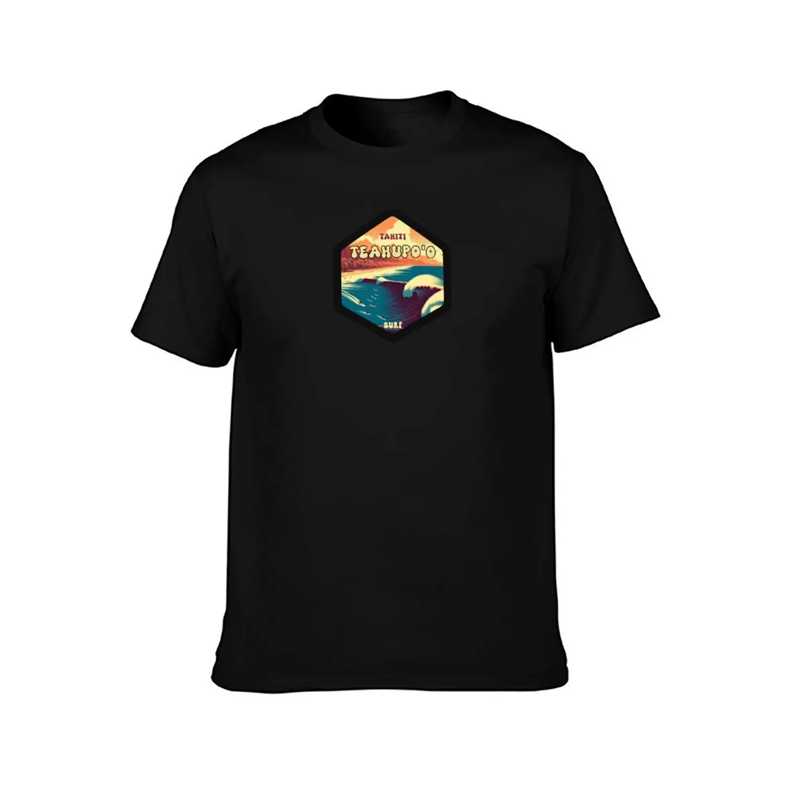 Teahupo'o, Tahiti - Surf T-Shirt for a boy oversizeds blue archive blacks Short sleeve tee men