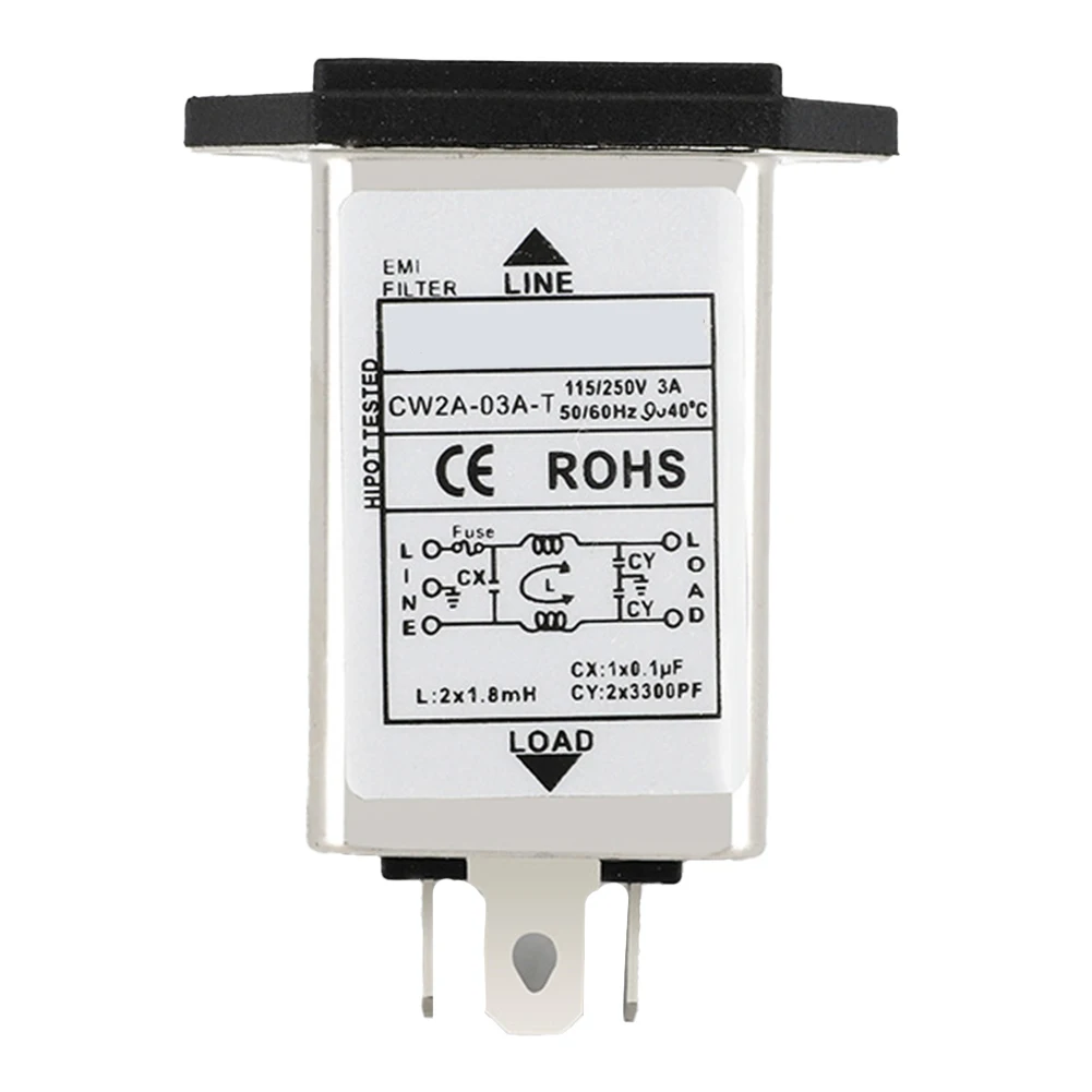 Industrial Applications Max Voltage 250VAC T-type Socket AC 220V Filter Fuse Included Integrated Module Design