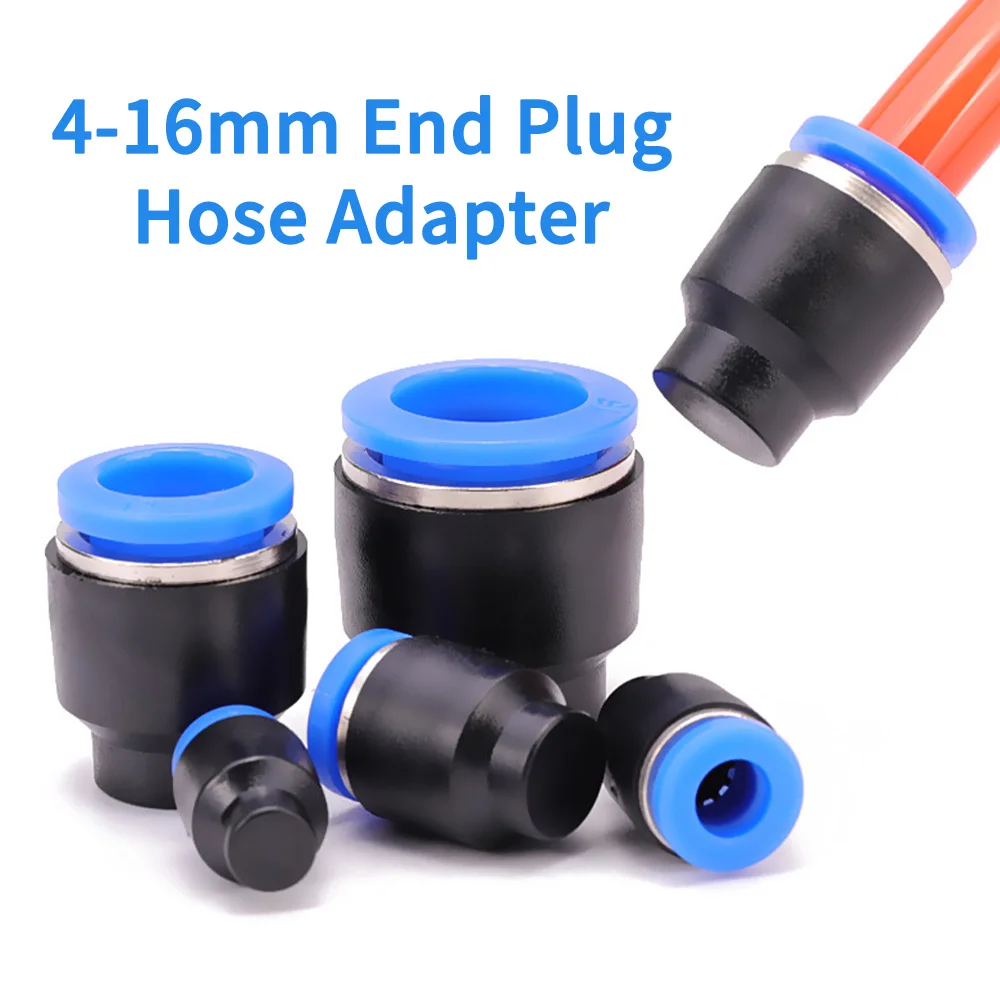 2PCS 4-16mm End Plug Hose  DIY Garden Irrigation PipeAdapter Slip lock Quick Insert Release Connectors Pneumatic Tube Fittings