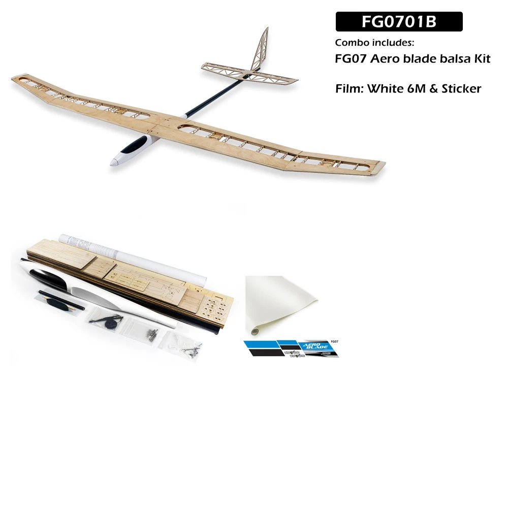 Dancing Wings Hobby FG07 Aer Blade 1995mm Spanwijdte Balsahout RC Vliegtuig Zweefvliegtuig KIT/KIT Combo