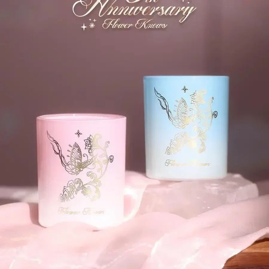 Wiedza kwiatowa 8th Anniversary Limited Peripheral Butterfly Hand Mirror Candlestick Aromatherapy Storage Gift Box Exquisite