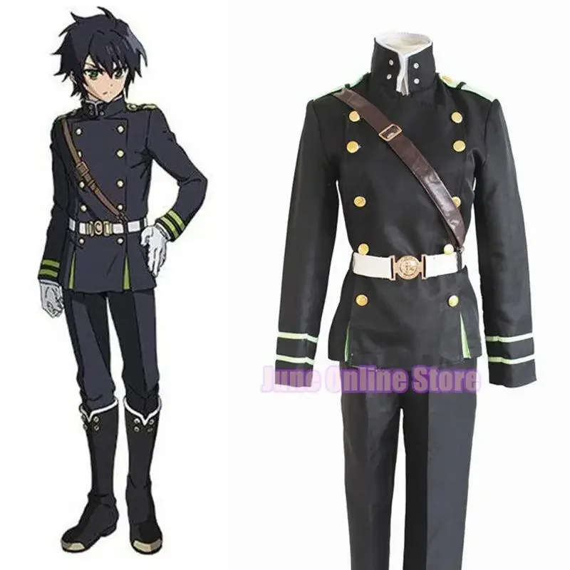 Anime Seraph Of The End Owari no Seraph Yuichiro Hyakuya Cosplay Costume Deluxe Military Uniform Halloween Carnival Party Suit