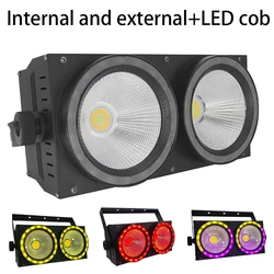 NEW 2eyes High Power 200W LED COB 50W RGB LED light strip 2IN1 DMX Stage Effect Blinder Cool Warm White DJ Stage Lighting Lamp