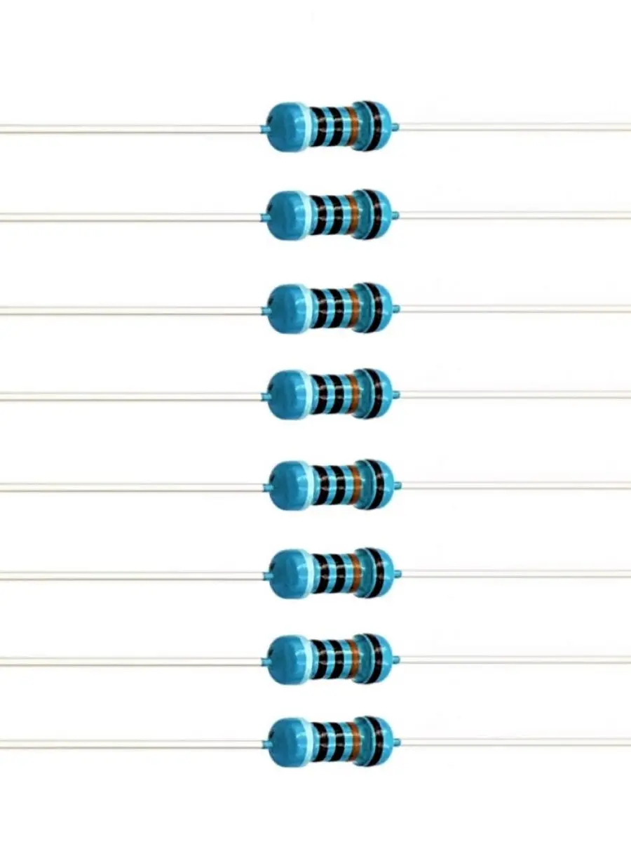 100 peças 1/4w resistência 0.1r ~ 2.2m 1% resistor de filme de metal série 0.25w 1r 10r 47r 100r 220r 470r 1k 2.2k 10k 22k 100k 220k 1m ohm