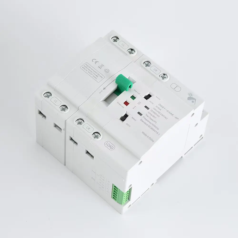 GEYA G2R Din Rail 2P 4P ATS Dual Power Automatic Transfer Switch Electrical Selector Switches Uninterrupted Power 63A 110V 220V